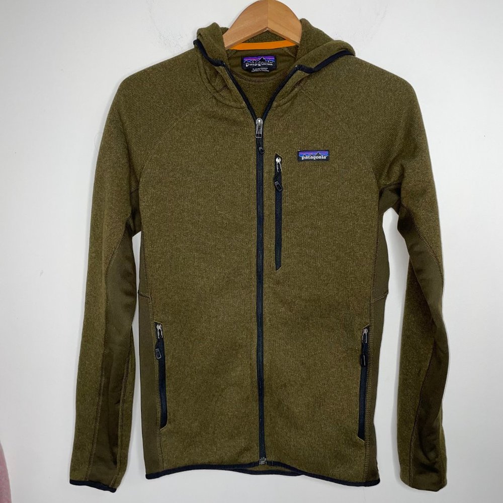 Patagonia Better Sweater Fleece Hooded Jacket Brown Full Zip Men’s Size S